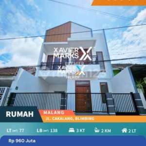 Rumah Minimalis Kondisi Baru di Jalan Cakalang, Blimbing Malang , tersedia melalui melalui situs Rumah123