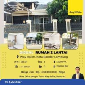 rumah murah way halim , tersedia melalui melalui situs Rumah123