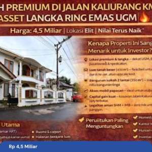 Rumah Premium di Jalan Kaliurang Km 6 - Asset Langka Ring Emas Ugm , tersedia melalui melalui situs Rumah123