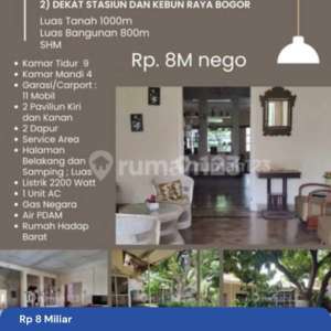 Rumah Semifurnished LT 1000M Dekat Stasiun dan Kebun Raya Bogor, Bogor , tersedia melalui melalui situs Rumah123