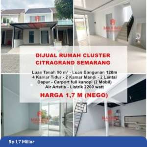 Rumah Siap Huni 2 Lantai di Citragrand Sambiroto , tersedia melalui melalui situs Rumah123