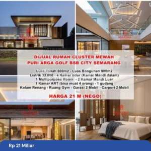 Rumah Sultan Mewah Lokasi Puri Arga Golf Depan Danau BSB City , tersedia melalui melalui situs Rumah123