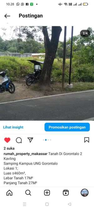 Tanah Di Gorontalo 2 Kavling Spg Kampus UNG Gorontalo 17 lokasi di Batudaa, tersedia melalui melalui situs Olx