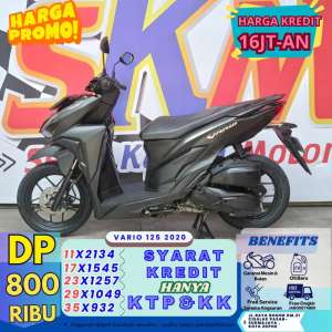 Jual bekas vario 125 2020 DP800 syarat KK dan KTP cash credit,lokasi di Koja