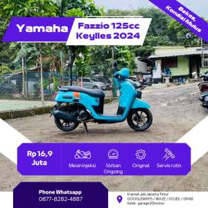 Jual bekas Yamaha All New Fazzio 125cc Hybrid Keylles Tahun 2024,lokasi di Jakarta