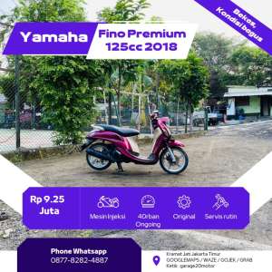 Jual bekas Yamaha Fino premium 125cc Bluecore Tahun 2018,lokasi di Jakarta Timur