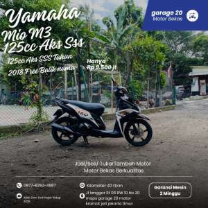 Jual bekas Yamaha Mio M3 125cc AKS SSS Free balik nama Tahun 2018,lokasi di Jakarta Timur
