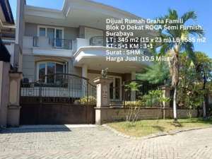 DIJUAL RUMAH GRAHA FAMILI BLOK O 585M2 DEKAT ROCA LOOP SURABAYA BARAT , tersedia melalui melalui situs Olx