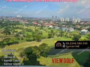 Jual Apartemen Fully Full Furnished 3BR 3 BR The Adhiwangsa Golf Residence Lenmarc Pakuwon Mall Fairway Nine Surabaya Barat , tersedia melalui melalui situs Olx