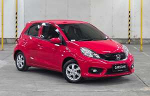 Jual bekas JUAL Honda Brio Satya E CVT 2018 Merah Garansi 1 Tahun Mesin, Transmisi, ACPajak,lokasi di Jawa Barat