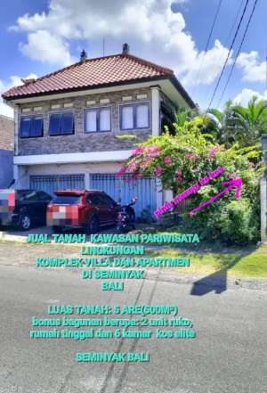 jual tanah 500m2 bonus ruko dan kos di kuta bali lokasi di Kuta, tersedia melalui melalui situs Olx