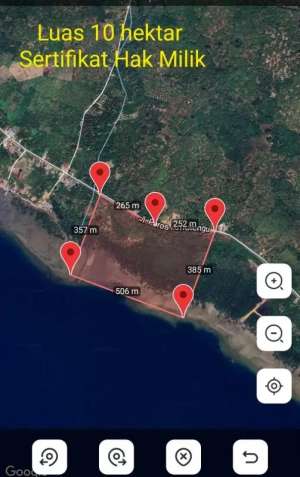 jual tanah pinggir pantai lokasi di Towea, tersedia melalui melalui situs Olx