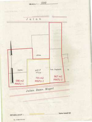jual tanah shm 2000m2 untuk industri di daan mogot raya lokasi di Cengkareng, tersedia melalui melalui situs Olx