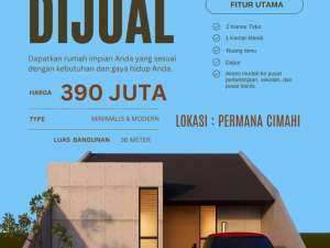 Rumah Minimalis Modern 1 Lantai 2 Kamar Tidur 1 Kamar Mandi , tersedia melalui melalui situs Olx