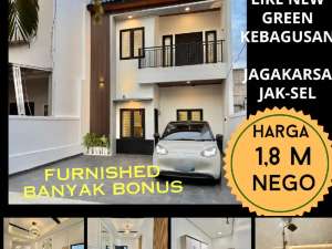 Rumah second rasa baru, selesai direnov dijual dibawah pasaran di Green Kebagusan Jagakarsa Jaksel , tersedia melalui melalui situs Olx