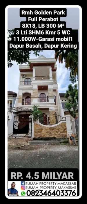 Trn Hrg Golden ParkFull Perabot 8X18,LB 300 M 3 Lti SHM Kmr 6 wC 5 , tersedia melalui melalui situs Olx