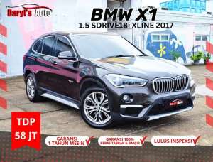 Jual bekas 2017 BMW X1 sDrive18i xLine 1.5 Bensin AT Panoramic Sunroof Tdp58JT,lokasi di Jakarta Utara