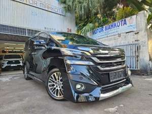 Jual bekas 40 rb km Toyota Vellfire 2.5 G Modellista 2017 nik 2016 hitam black,lokasi di Jakarta Barat