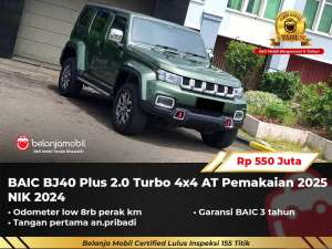 Jual bekas 4x4BAIC BJ40 BJ 40 Plus 2.0 Turbo AWD Pemakaian 2025 NIK 2024,lokasi di Jakarta Selatan