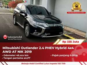 Jual bekas 4x4Mitsubishi Outlander 2.4 PHEV Hybrid AWD AT 20192020,lokasi di Jakarta Barat
