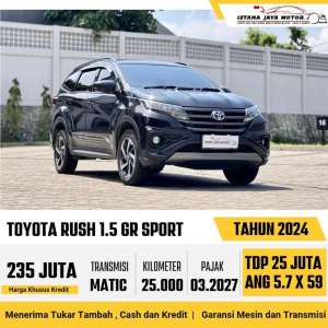 Jual bekas 5 RIBU KILOMETER TOYOTA RUSH 2025,lokasi di Jakarta Selatan