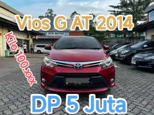Jual bekas 5JT VIOS G AT 2014 RED EDITION ANTIK RARE ITEM,lokasi di Jakarta Barat