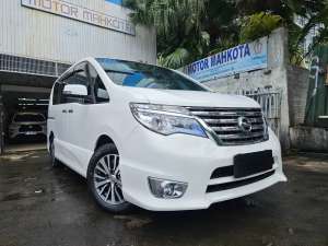 Jual bekas 66 rb km Nissan Serena 2.0 Highway Star 2018 nik 2017 putih HWS C26,lokasi di Jakarta Selatan