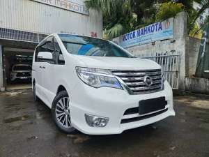 Jual bekas 66 rb km Nissan Serena 2.0 HWS 2018 nik 2017 putih C26 Highway Star,lokasi di Jakarta Barat