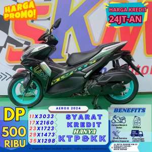 Jual bekas Aerox 2024 proses 1 hari langsung bawa pulang 1 unit motor,lokasi di Depok Kota