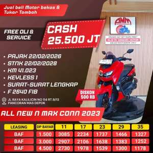 Jual bekas ALL NEW NMAX CONN 2023 PAJAK HIDUP CASH INDODANA ALLOBANK GOPAY ALISTA,lokasi di Jakarta Selatan