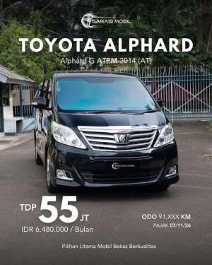 Jual bekas Alphard G ATPM 2014 AT,lokasi di Jakarta Barat