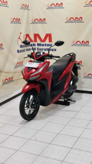 Jual bekas Am Barata Honda Vario 150 keyless tahun 2019 merah doff,lokasi di Surabaya Kota