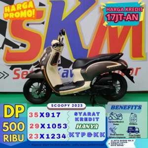 Jual bekas angsrn 31rbhari DP 500 Scoopy 2023 cash credt,lokasi di Bogor Kab.