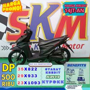 Jual bekas angsuran 27ribu hari beat tahun beat, 2024 DP500,lokasi di  ,Depok Kota