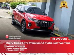 Jual bekas B 1832 RZL TITLELOW KM 10RBChery Tiggo 7 Pro Premium 1.5,lokasi di Bekasi Kota