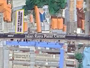 Bangunan hitung tanah depan pasar cerme nol jalan raya lokasi di Gresik Kab., tersedia melalui melalui situs Olx