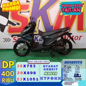 Jual bekas Beat dlx 2023 dp400 langsung bawa pulang 1 unit motor,lokasi di Jakarta Timur