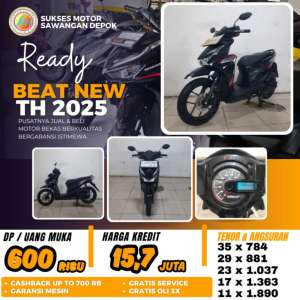 Jual bekas BEAT NEW 2025 UNIT MULUS ISTIMEWA BISA KREDIT DI SUKSES MOTOR,lokasi di Depok Kota