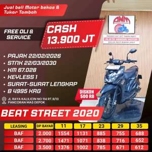 Jual bekas BEAT STREET TH 2020 BISA CASHKREDITPAKAI CCPAYLATER,lokasi di  ,Jakarta Timur