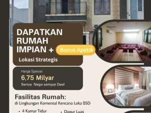 Beli Rumah Bagus strategis area Komersial Bonus Apotik, Kencana Loka, BSD lokasi di Tangerang Selatan Kota, tersedia melalui melalui situs Olx