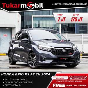 Jual bekas BERGARANSI HONDA BRIO RS MATIC TAHUN 2024 ABU ABU DP MINIM,lokasi di  