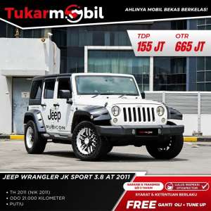 Jual bekas BERGARANSI JEEP WRANGLER JK SPORT 3.8 MATIC 4x4 FACELIFT TAHUN 2011,lokasi di  