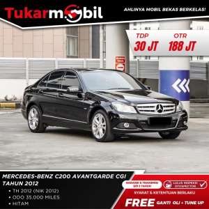 Jual bekas BERGARANSI MERCEDES-BENZ MERCY C200 AVANTGARDE CGI TAHUN 2012 HITAM,lokasi di Jakarta Selatan