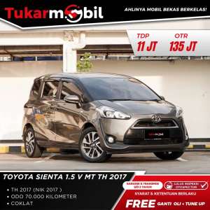 Jual bekas BERGARANSI TOYOTA SIENTA 1.5 V MT TAHUN 2017 COKLAT,lokasi di  