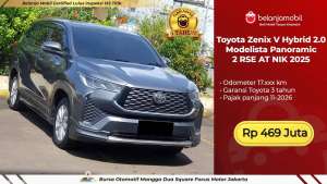 Jual bekas BERGARANSIToyota Zenix V Hybrid 2.0 Modelista AT 2025 2026,lokasi di Tangerang Kota