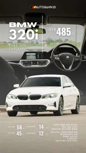 Jual bekas BMW 320i 2021 New Model G20 White on Black Dynamic,lokasi di Jakarta Utara