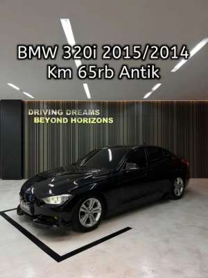 Jual bekas BMW 320i F30 AT 2015 Hitam D1030XHO Km65rb Nik 2014,lokasi di Jakarta Utara