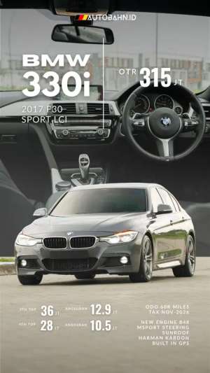 Jual bekas BMW 330i MSport Facelift LCI 2017 Full Spec,lokasi di Jakarta Pusat