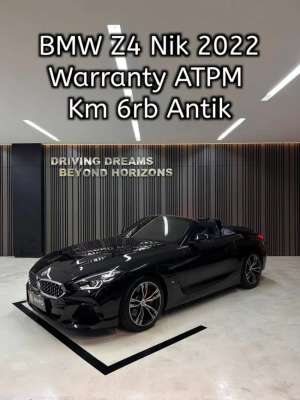 Jual bekas BMW All New Z4 Roadster AT 2022 Hitam Km6rb B847MAN B1388NBL Cabriolet,lokasi di Jakarta Pusat