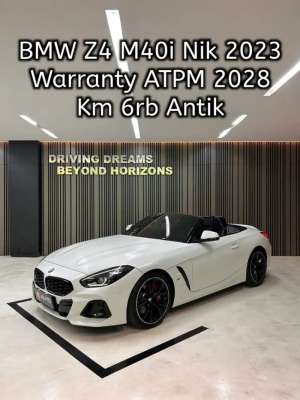 Jual bekas BMW All New Z4 Roadster AT 2023 Putih M40i 3.000cc Km6rb B1248EBI,lokasi di Jakarta Utara